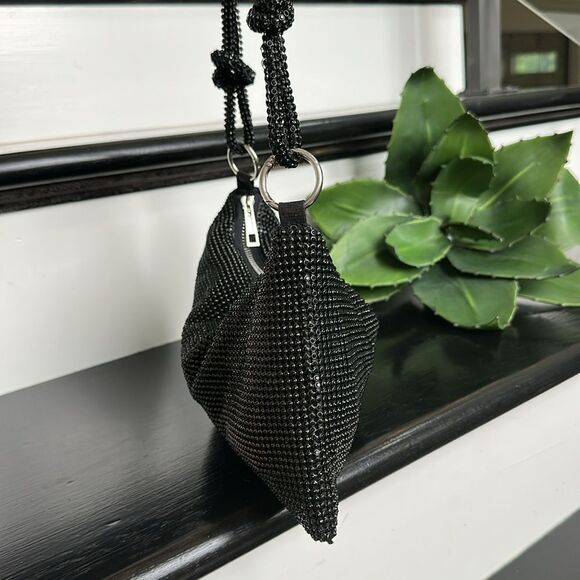 Shimmer Evening Shoulder Bag Sparkle with Knot Strap, Like New - Picture 4 of 11